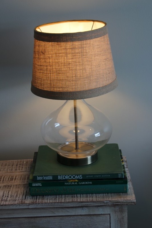 glass burlap Table lamp