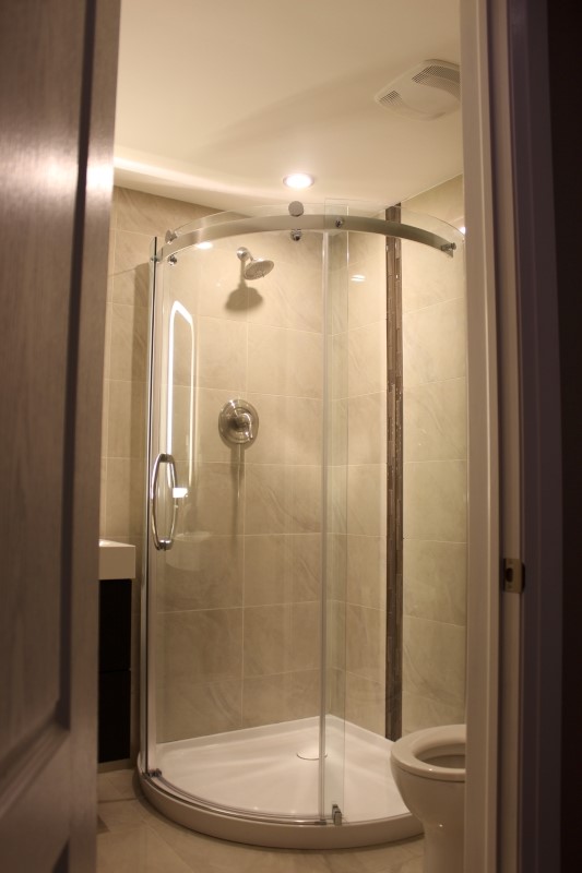 curved shower