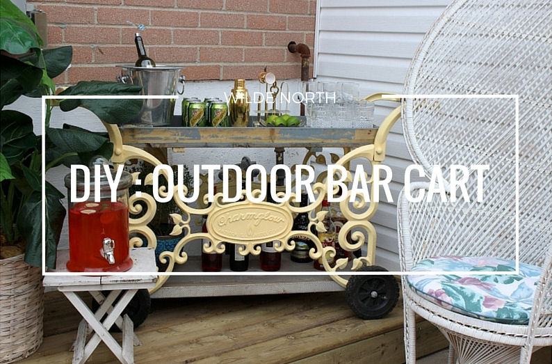 DIY outdoor bar cart