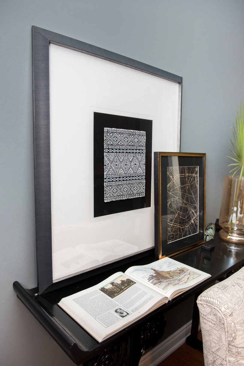 art on console table