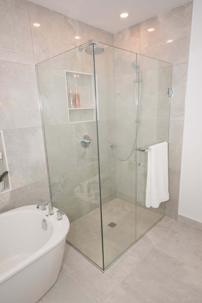 curbless shower stall